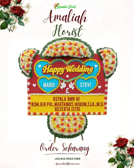 Papan Bunga Pernikahan Kampil